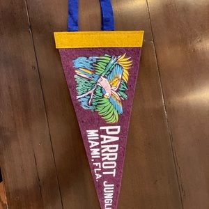 Vintage Parrot Jungle Miami, Fla. 11 ½" Felt Pendant